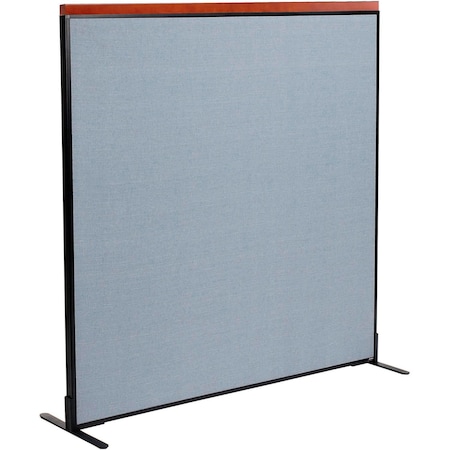 Interion By Global Industrial Interion Deluxe Freestanding Office Partition Panel, 60-1/4inW x 61-1/2inH, Blue 694850FBL